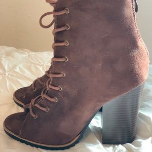 Brown booties/heels